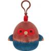 Squishmallows - 9 cm Clip On plyšák - hnedo modrý kohút