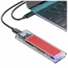 Disková kapsa Orico TCM2-C3 M.2 NVME na USB-C 10 Gb/s - červená