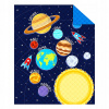 Prikrývka na posteľ - Detexpol prikrývky polyester 210 x 170 cm viacfarebné (Bedspread 170x210cm prešívaná veľká detská planéta)