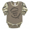 NEW BABY Dojčenské body s dlhým rukávom New Baby Army boy - 56