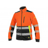 CXS BENSON / Pánska výstražná bunda softshell - oranžová/čierna XXXL
