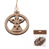 Autronic Anjel v kruhu - závesný, drevo, prírodný b., cena za balenie (8 ks) OC3814-NAT