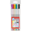 Fixky v tvare štetca, STABILO Pen 68 brush, 6 farieb