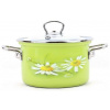 Hrniec Belis Smaltovaná rajnica so skl. pokrievkou Daisy 24 cm, 6,1 l (41524-082DAHN5)