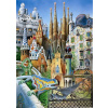 EDUCA Miniatúrne puzzle Koláž z diela A.Gaudí 1000 dielikov
