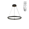 NEDES J4338/B Závesné LED svietidlo 85W, 3000K-6500K, 5100lm, IP20, diaľkový ovládač, stmievanie, čierna