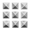 Gravity Pyramid Studs - Silver one size