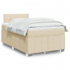 Box spring postel s matrací krémová 120x190 cm textil Krémová 3289312