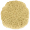 TEXTILOMANIE Okrúhly dekoračný vankúšik Dora 45 cm, žltý