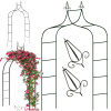 Záhradná pergola kovová 255 × 140 × 38 cm – dekoratívna opora pre popínavé rastliny
