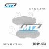 MTZ Brzdové doštičky DP411-STA - zmes Standard
