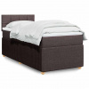 Box spring postel s matrací tmavě hnědá 80x200 cm textil Hnědá 3289586