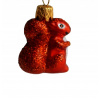Vianočné ozdoby - Sklenené beda, mini forma, veveričková figurína (Vianočné ozdoby - Sklenené beda, mini forma, veveričková figurína)