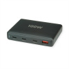 Nabíjačka USB 230V 4port, 1xUSB A, 3x USB Typ C, 100W, PD, QC 2.0, kábel (C7) 1.2m, čierna