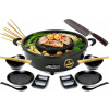 Barbecue, kontaktný, raclette elektrický gril TomYang Hot Pot čierny 1800 W