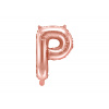 Party Fóliový balón písmeno P rose gold na party
