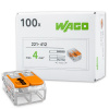 100x rýchlospojka WAGO 221-412 pre inštaláciu 2x0,2-4 mm vodiča