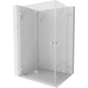 Mexen Lunar-F Duo, skladací sprchový kút 90 x 85 cm, 8mm číre sklo, oceľový profil, 836-090L-085P-97-00