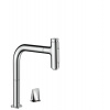 HansGrohe M71 - Drezová batéria Metris Select s výsuvnou spŕškou, 2-otvorová inštalácia, chróm 73819000