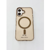 Púzdro TPU YOTOO Crystal Clear-Magsafe pre Apple iPhone 16 Gold