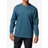 Mikina bez kapucne Columbia Black Butte LS Graphic Tee - everblue/trailmap