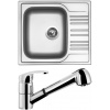 Set Sinks (dřez Star 580 V 0,6 mm, matný + baterie Legenda S Chrom - lesklý) ST580VLESCL