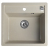 Sapho Granitový vstavaný mono drez, 53x50cm, béžová GR1032
