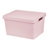 Tontarelli Úložný box MAYA L s vekom - 16,2 l ružová 8034751602