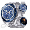 Inteligentné hodinky Smart-Trend SMARTWATCH PÁNSKY GLUKOMETER strieborný