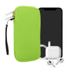 kwmobile Universal telefon Pouch Size XL - 6.7/6.8 - Neoprene smartphone Pouch with Zip - Water-Repellent Mobile Pouzdro na telefon - Sleeve in Neon zelená