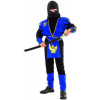 Dětské zboží Karnevalový kostým Ninja černomodré vel. L (130-140cm) 8-10 let