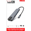 WG - HUB Type-C 4 v1, HDMI + RJ45 + USB3.0, hliníkový