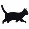 KOVOVÝ VEŠIAK MAČKA - čierna MAČKA na UTERÁKY