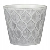 Obal 21 cm, keramika, odtiene sivej a striebornej (Keramický obal na kvetináč Scheurich 702 Vintage White 21 sivý)