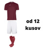 Futbalová sada Joma Combi, od 12 kusov, bordová / biela počet ks v sade: 17 hráčskych setov