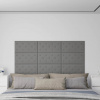 Nástěnné panely 12 ks šedé 60 x 30 cm umělá kůže 2,16 m² Šedá 343991