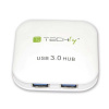 Techly IUSB3-HUB4-WH USB 3.0 4-portový hub (IUSB3-HUB4-WH)