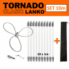 TORNADO CLASIC LANKO rotačná komínová kefa čistič komína set 10 m (Komínová kefa lanko na odstránenie dechtu, na čistenie komína)