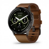 Garmin Venu 4 (45 mm) Slate / Černý silikonový řemínek a Hnědý kožený řemínek, EU (upravit kartu) 010-03014-03