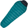 Spací vak SOLITAIRE 250 vo farbách teal green/black je ľahký letný spacák, ktorý využíva perovú náplň pre minimalizáciu hmotnosti a objemu, čo je ideálne pre le Teal green