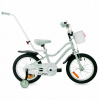DETSKÝ BICYKEL 16 PALCOV PRE DIEVČATKO S KOŠÍKOM A VODIČKOU +