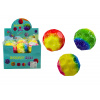 LEAN TOYS Žiarivá loptička s jamkami, skákajúca 9,5 cm - farebná
