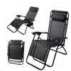 Lafuma lafum kovová čierna (Black Lafuma Multi -Preposition Deckchair 155x60x105 cm)