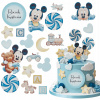 Jedlý obrázok na tortu MIKI MOUSE BABY 18 El + Tabuľka Nápis Mickey Mouse