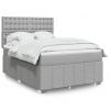 Box spring postel s matrací světle šedá 160 x 200 cm textil Šedá 3294033