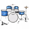 VEVOR 5-dielny bicí set s basovým bubnom 40,6 cm modrý