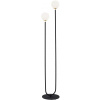 Argon Ferrone stojaca lampa 2x7 W čierna-mosadzná-opálová 7073