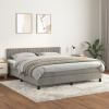 vidaXL Posteľný rám boxsping s matracom bledosivý 180x200 cm zamat - Sivá - 166809-101171