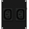 Caymon CAYMON CASY282/B Panel CASY se 2 Euro výstupními napájecími konektory, 2modulový, černý