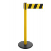 Systém riadenia pohybu ľudí Traffico, typ 2.9, stĺpiky žlté, popruh čierny/žltý, dĺžka až 3,80